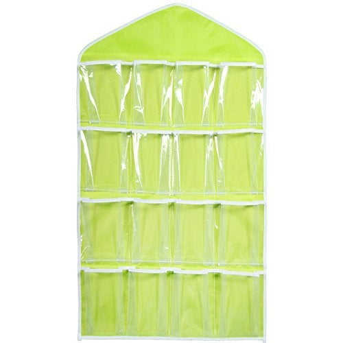 MOHAK MOHAK Multifunction Clear 16 Pockets Socks Shoe Toy Underwear Slippers Jewelry Sorting Storage Bag Door Wall Hanging Closet Organizer  - Image 1