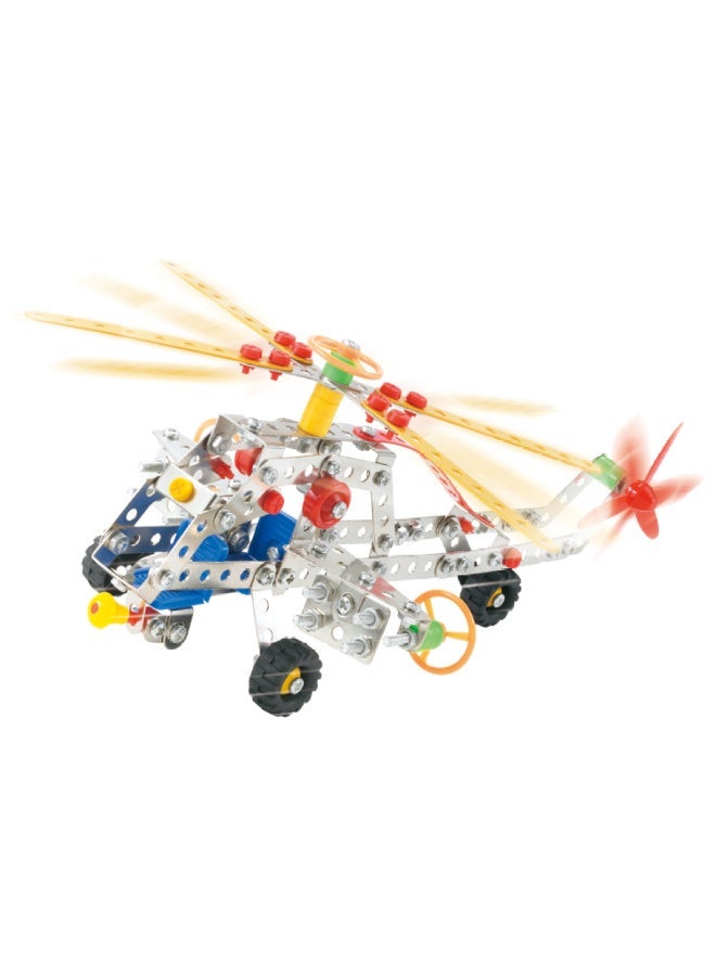 Metal Building Toy Set, Helicopter, 240 Pieces, for Kids 8+