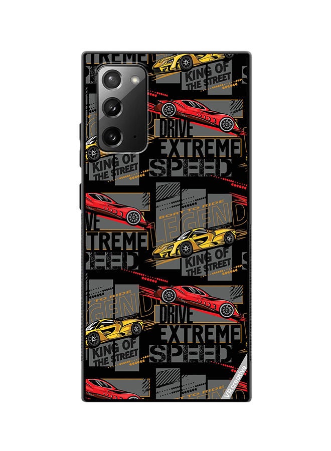 VR CREATIVE Protective Case Cover For Samsung Galaxy Note20 5G Abstract Seamless Pattern With Sport Cars Design Multicolour - Image 1