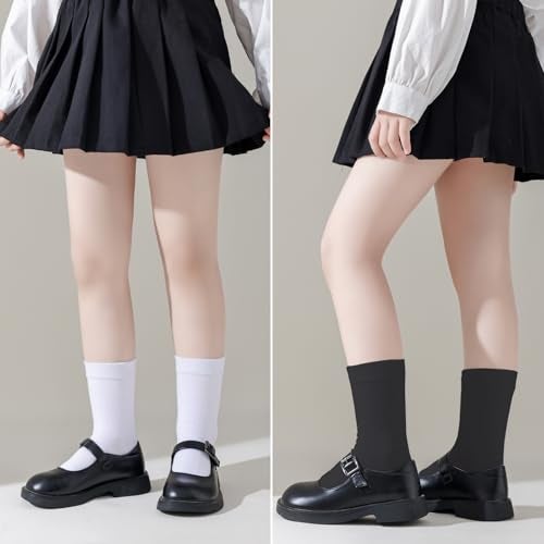 EPEIUS Kids Crew Socks School Socks for Boys Girls Uniform Seamless Socks Toddler Dress Socks White Navy Black 6 Pack 8-11 Years Old L - Image 4