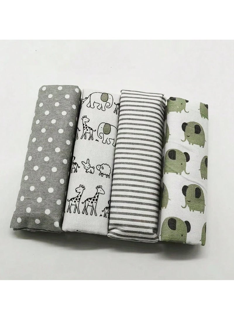 Kisunya Swaddle Blanket - 4pcs Neutral Baby Swaddle Blanket Set – Soft Cotton Newborn Wraps with Minimalist Love and Valentine’s Day Designs, Unisex Swaddling Blankets for Boys and Girls, Lightweight, Breathable, Ideal for Sleeping, Cuddling, and Baby Shower Gifts - Image 5