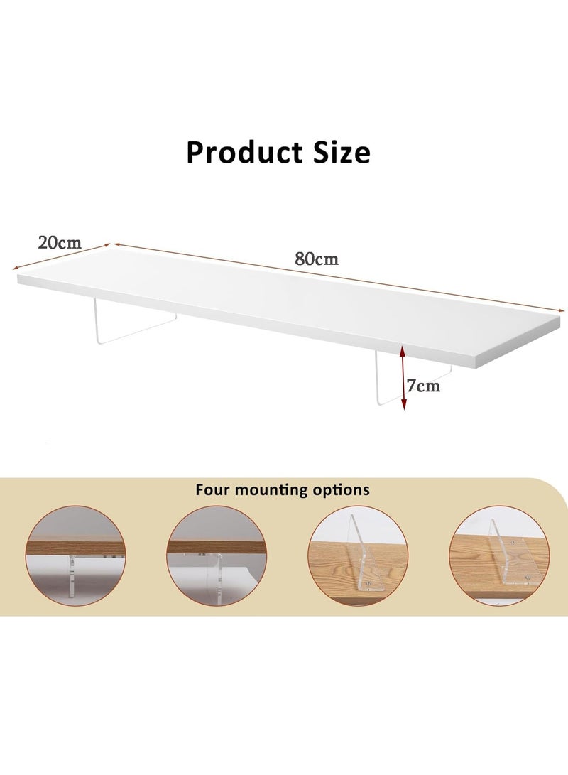 FALAHOM Monitor Stand Riser,80 سم خشب وأكريليك حاسوب مراقبة الوقوف,مكتب إكسسوارات سطح المكتب منظم الوقوف للكمبيوتر,الكمبيوتر المحمول,الطابعة,الكمبيوتر الشخصي والشاشة التلفزيونية Riser - Image 2