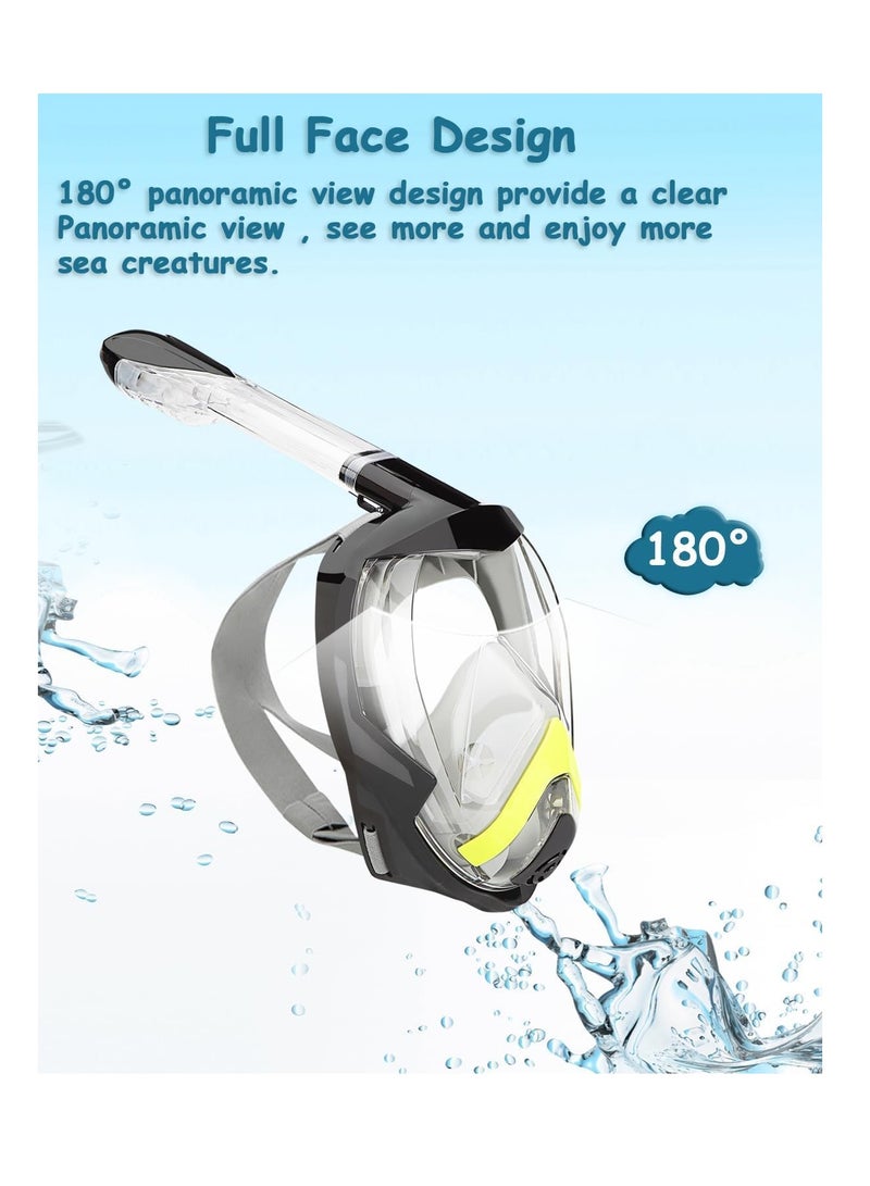 Excefore Snorkel Mask,180°View Snorkelling Gear with Panoramic Full Face Design-Sports Camera Compatible Diving Mask with Anti-Fog and Anti-Leak Technology for Adults and Kids - Image 4