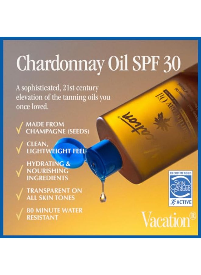 Vacation Chardonnay Oil SPF 30 Air Freshener Bundle Hydrating Nourishing Lightweight Transparent on All Skin Tones WaterResistant Travel Size Sunscreen 34 Fl Oz - Image 4