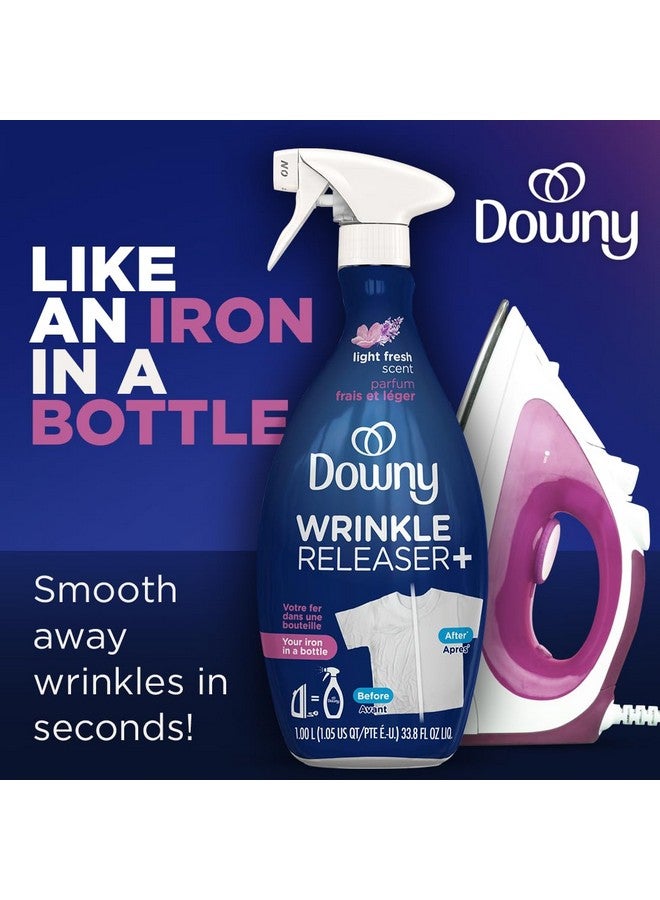 Downy Downy Wrinkle Releaser Spray, Travel Size Spray + 16.9 Fl Oz Pack of 2, All In One Formula, Removes Wrinkles, Static and Odors, Light Fresh Scent - Image 2