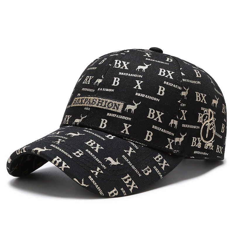 Letter Cap Unisex Sports Sun Protection Couple Baseball Hat Cotton - Image 1