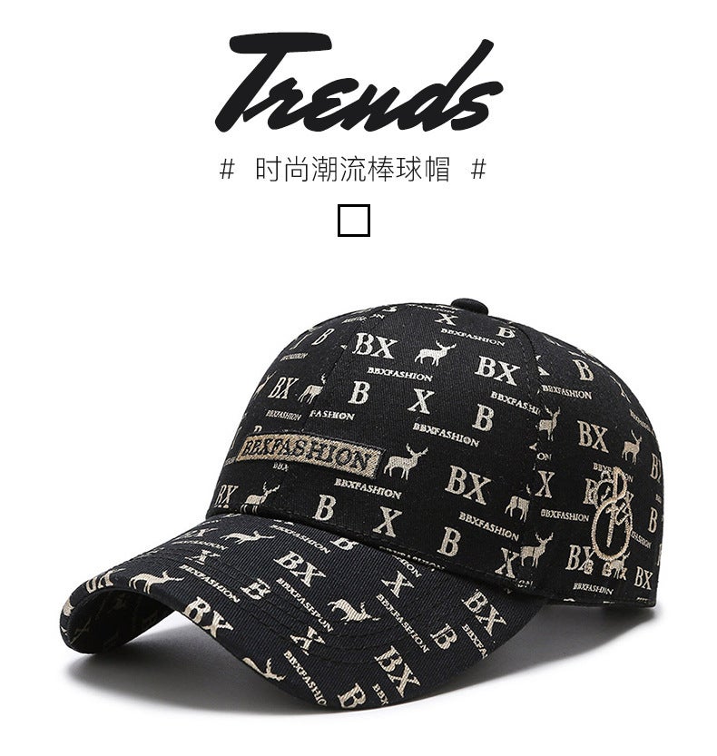 Letter Cap Unisex Sports Sun Protection Couple Baseball Hat Cotton - Image 2