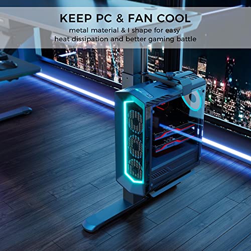 EUREKA ERGONOMIC CPU Holder Under Desk Mount, Computer Tower Holder 360° Swivel Height & Width Adjustable, Holds up to 44 lbs, Fits Most Computer Tower, Black - Image 5