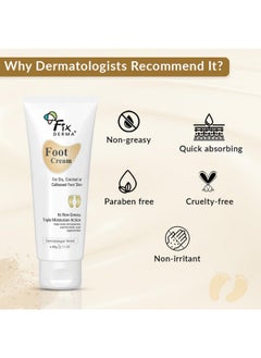 FIXDERMA 5% Lactic Acid, 15% Urea, 3% Glycerine, Foot Cream For Dry & Cracked Feet, Moisturizes And Soothes Feet, Heel Repair Paraben & Sulphate Free, All Skin Types 60 Ml  - Image 5