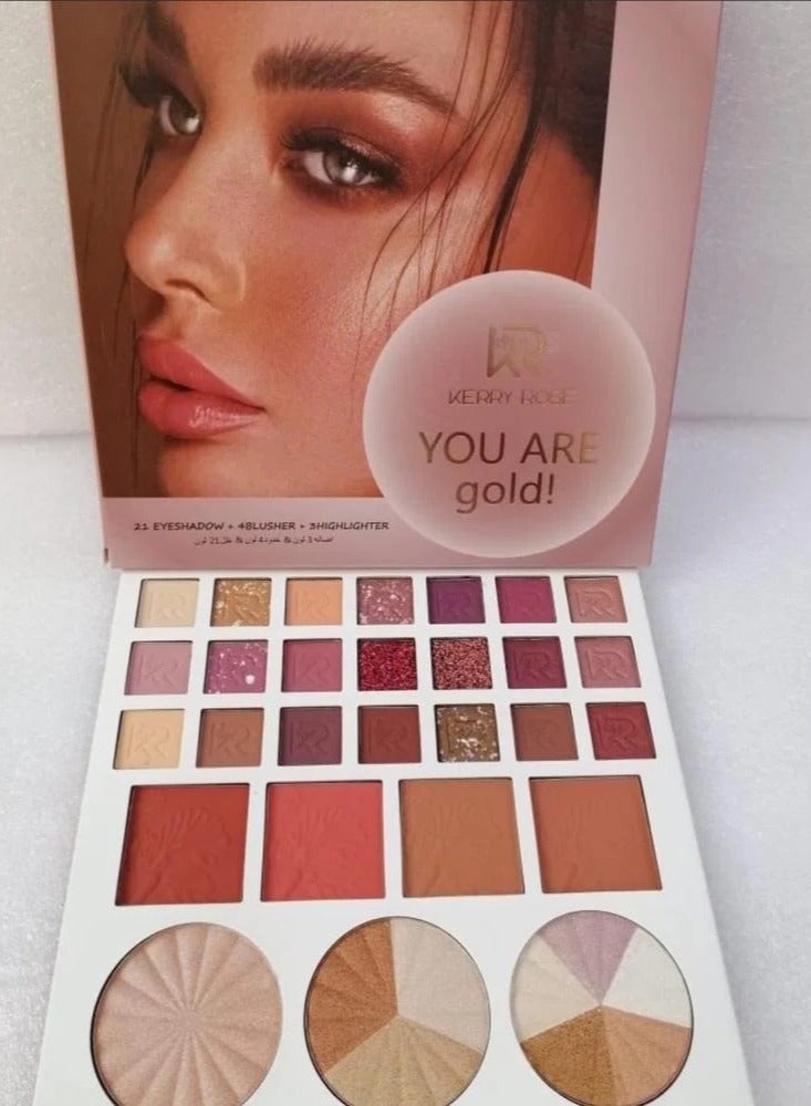 Kerry Rose Kerry Rose You Are Goldi 21 EyeShadow 4 Blusher 3 Highlahter - Image 1