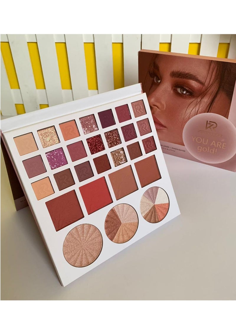 Kerry Rose Kerry Rose You Are Goldi 21 EyeShadow 4 Blusher 3 Highlahter - Image 2
