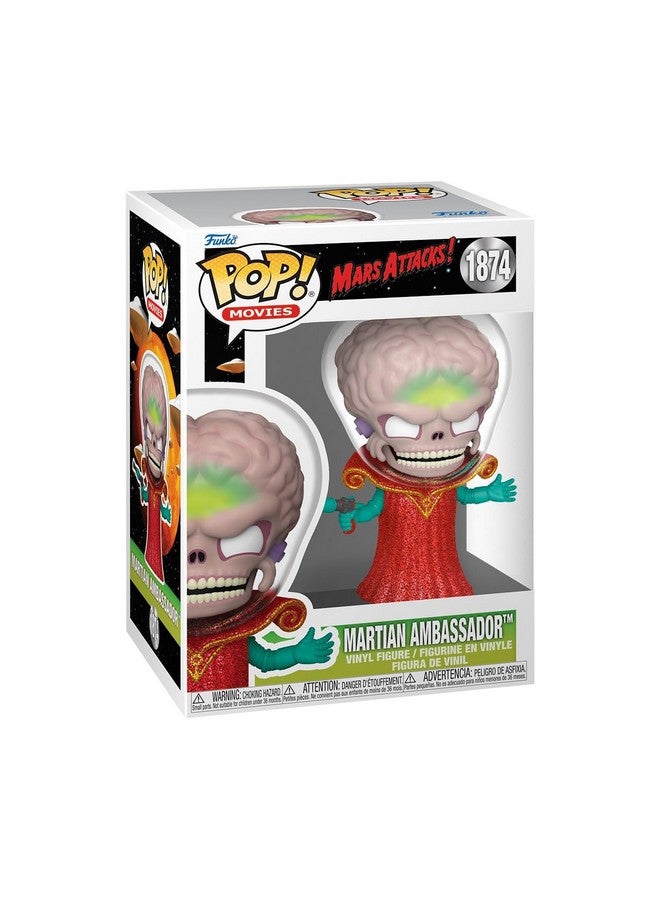 Funko Pop Movies: Mars Attacks - Alien Leader - Martian Ambassador - Mars Attacks Film - Collectable Vinyl Figure - Gift Idea - Official Merchandise - Toys for Kids & Adults - Sci-Fi Fans - Image 1