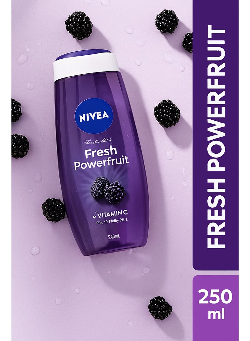 نيفيا جل استحمام باور فروت طازج برائحة التوت البري 250 مل - Image 3