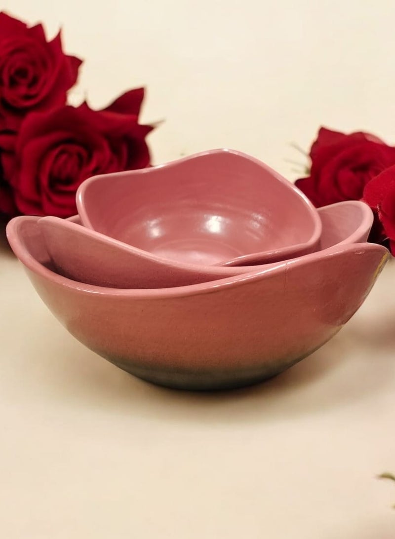 كلور زون بوتري طقم طواجن صواني من الفخار و الخزف مكون من 3 قطع باحجام مختلفة شغل يدوي امن داخل الافران - Image 2