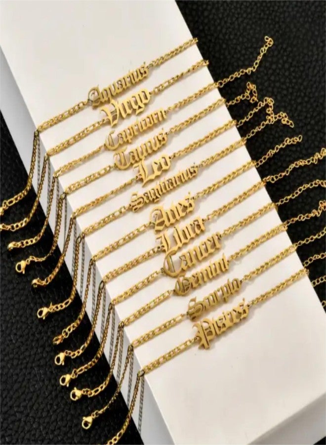 metaltree98 LADY'S STAINLESS STEEL ZODIAC ANKLET (ARIES/GOLD) - Image 3