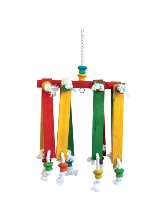 Pado Multicolored Wooden Hanging Bird Toy , 1 pcs