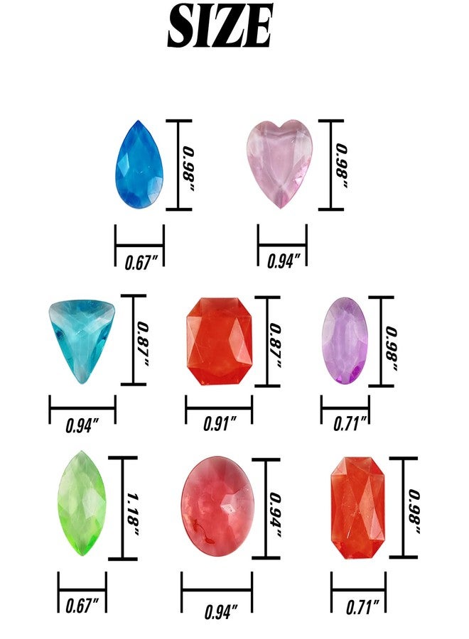 ROYHOO 150PCS Pool Diving Gems Toys, Colorful Crystals Pirate Treasure Jewels Acrylic Gems Plastic Diamonds Gemstones for Vase Filler Summer Beach Toys Home Decor Party Favors - Image 2