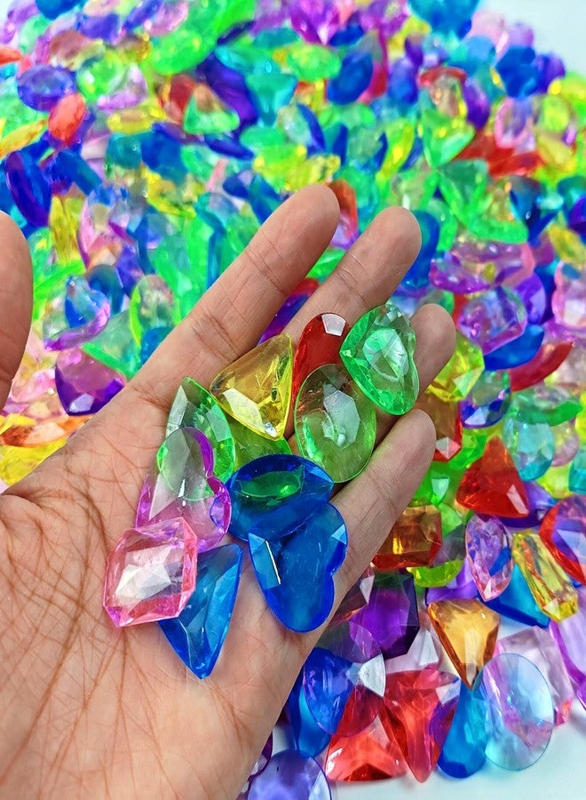ROYHOO 150PCS Pool Diving Gems Toys, Colorful Crystals Pirate Treasure Jewels Acrylic Gems Plastic Diamonds Gemstones for Vase Filler Summer Beach Toys Home Decor Party Favors - Image 3