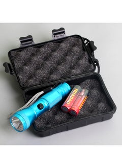 Dry Battery Flashlight Reading Student Dormitory Special Strong Light Super Bright Children's Eye Protection Small Flashlight-Product Specifications:Lake Blue 8863 Lake Blue Plastic Package (2 Batteries Included)