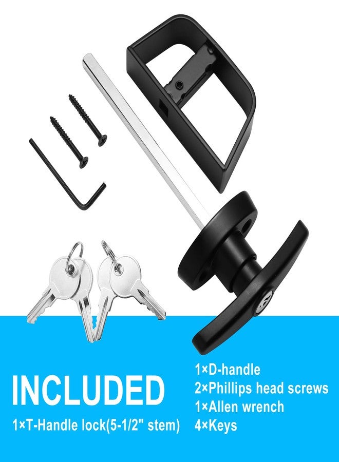 Oacdiel 5.5(inch) shed Door Latch Shed Door T Handle Lock - Image 5