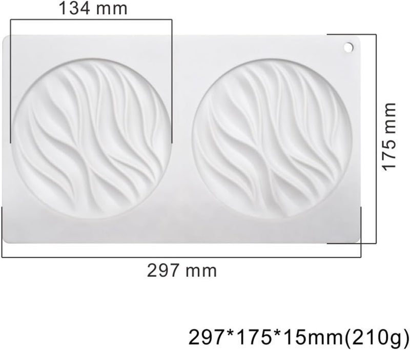 mostsom Silicone Molds Baking Mold for Mousse Cake, Silicone Mold for Chocolate, French Dessert Mold for Pastry Chocolate, Reusable Non-Stick Easy Release Baking Molds (D_ Round Wave) - Image 3