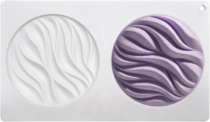 mostsom Silicone Molds Baking Mold for Mousse Cake, Silicone Mold for Chocolate, French Dessert Mold for Pastry Chocolate, Reusable Non-Stick Easy Release Baking Molds (D_ Round Wave) - Image 2