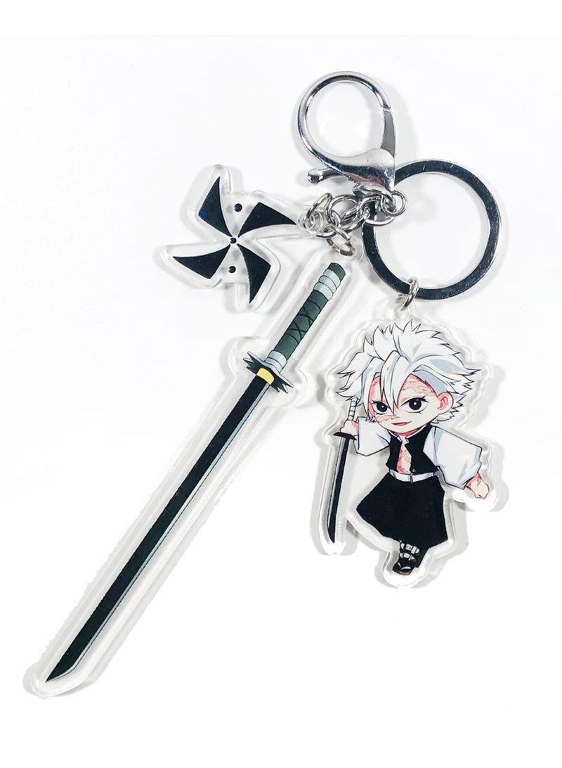Shinazugawa Sanemi - "Sanemi Wind Hashira Keychain: Storm Warrior’s Valor Tag"