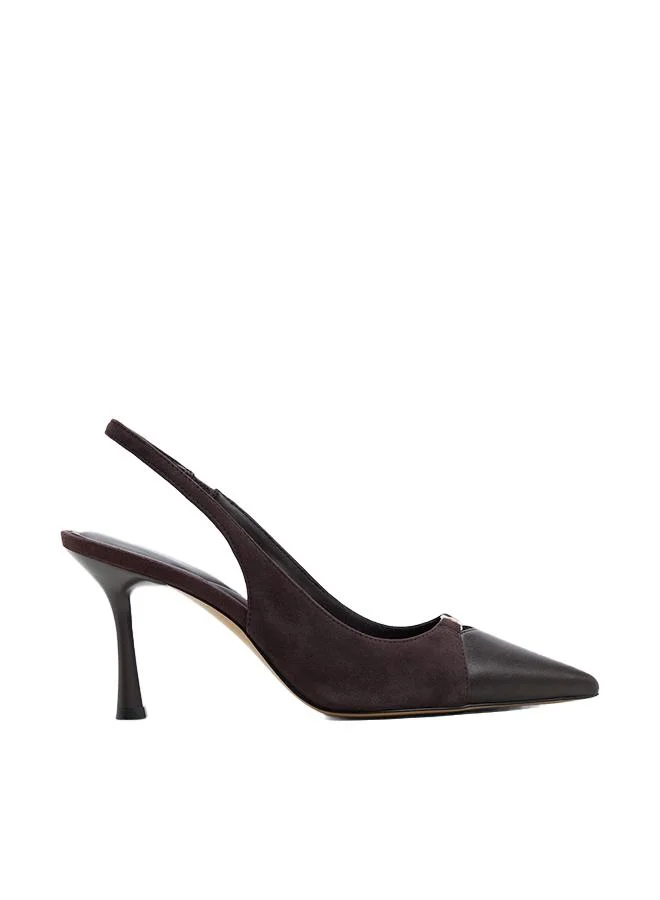 Augustas Ladies Brown Heeled Shoes