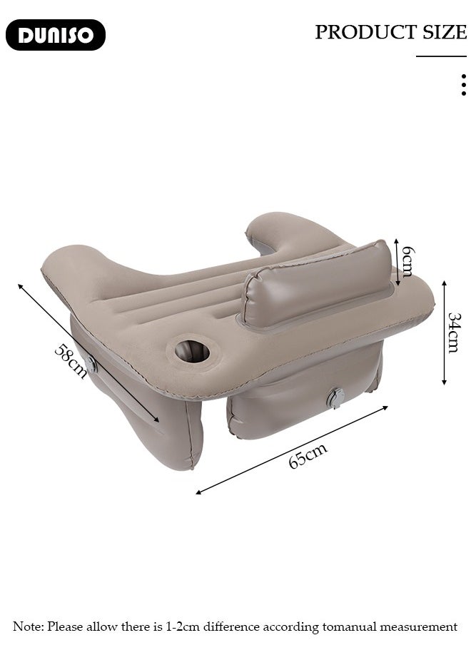 DUNISO - Inflatable Reading Pillow, Portable Gaming Pillow for Bed Soft Air Lap Desk Foldable Arm Rest Bed Table Pillow for Adult Student Reading, Gaming, Playing, Working in Bed Couch Floor Sofa - Image 1