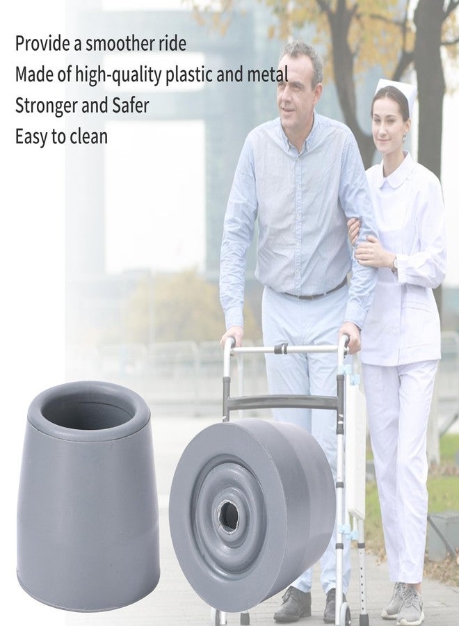 ZIYIZE 4PCS Rubber Walker Tips 1 '' Heavy Duty Replacement Tips for Walkers, Commodes, Shower Chairs and more - Image 4