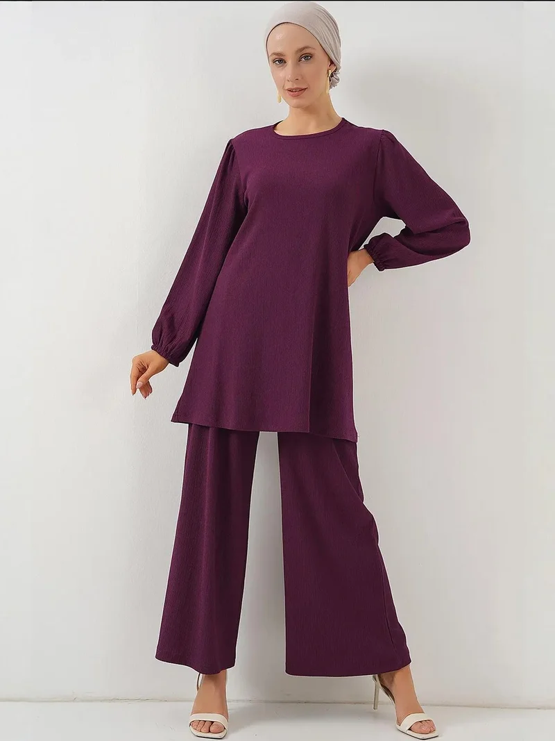 بيغ دارت طقم تونيك بأكمام طويلة من  وبنطلون واسع الساق