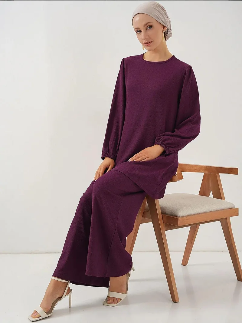 بيغ دارت طقم تونيك بأكمام طويلة من  وبنطلون واسع الساق