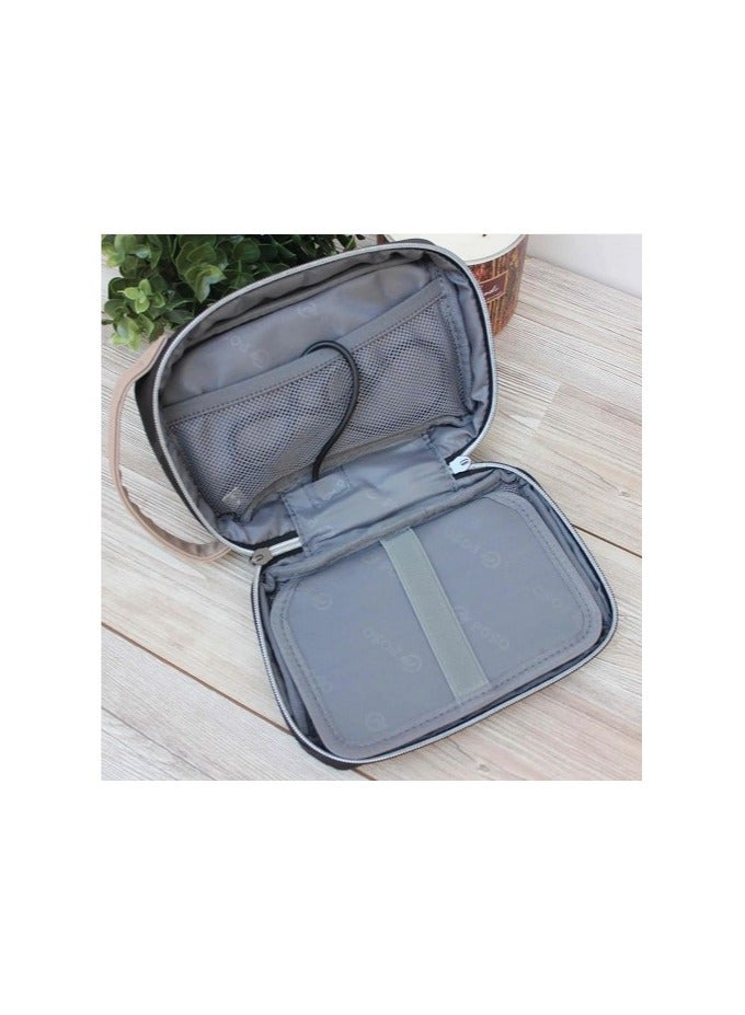 REBENUO Top Handle Multi-Pocket Waterproof Storage Bag, with Charging Port, for Long Weekend Trip and Vacation, Solid Black |PS822 - Image 3