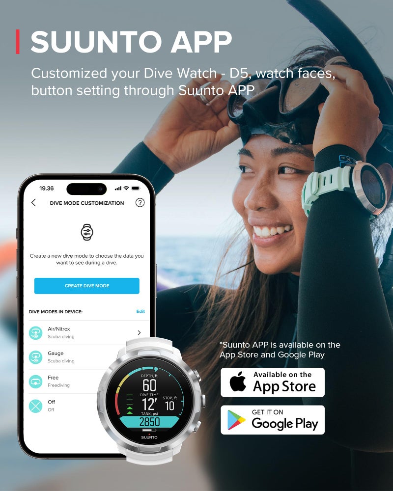 Suunto ساعة غوص سوونتو D5 مع كابل USB أبيض - Image 5