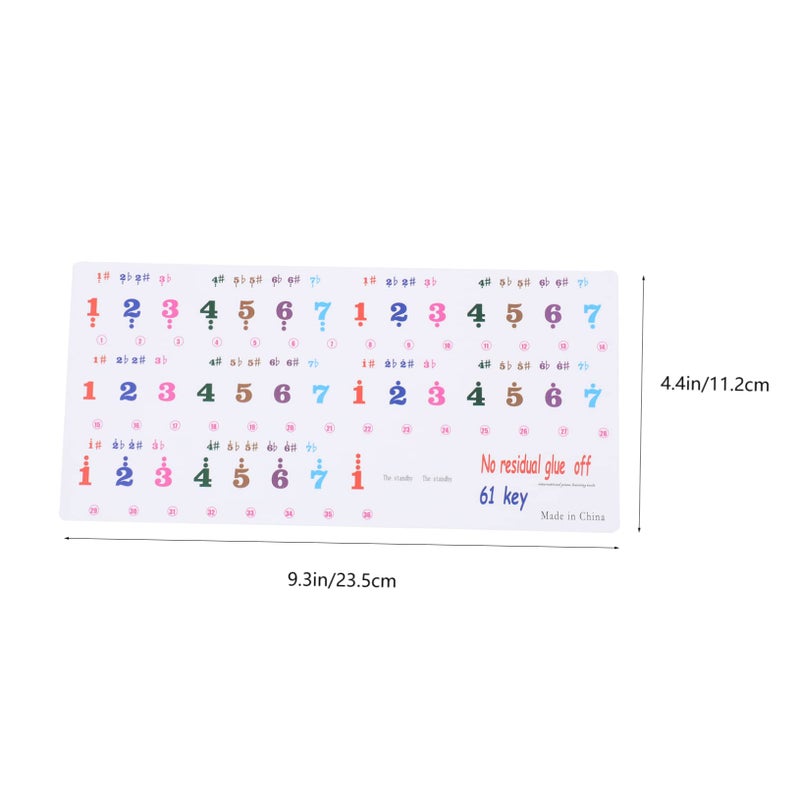 Removable Piano Keyboard Stickers Transparent Note Labels For Beginners 2 Sheets - Image 3