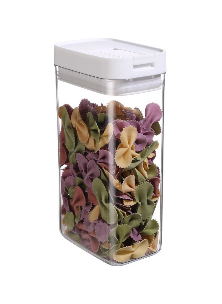 Generic - Airtight Food Storage Containers Set with Lock Lids,Set of 4,Pantry Organization Plastic Storage Jar Storage Tank for Cereal,Coffee, Sugar Free & Stackable Design (500ML,800ML,1300ML,1800ML) - Image 1