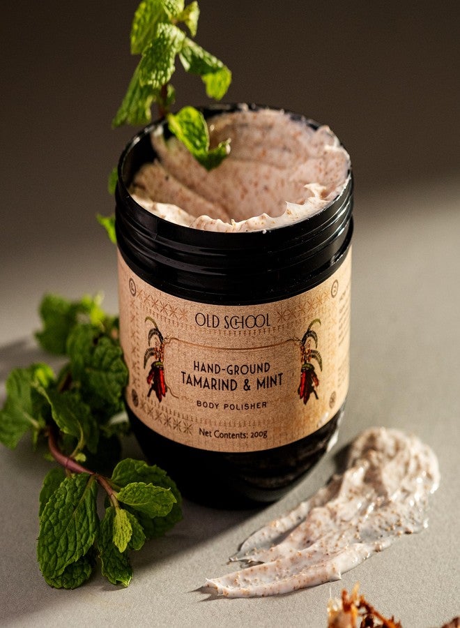 Old School Rituals Tamarind & Mint Body Scrub | Natural Exfoliating & Brightening Body Polisher for Tan Removal, Glowing Skin & Skin Nourishment | 200g - Image 2