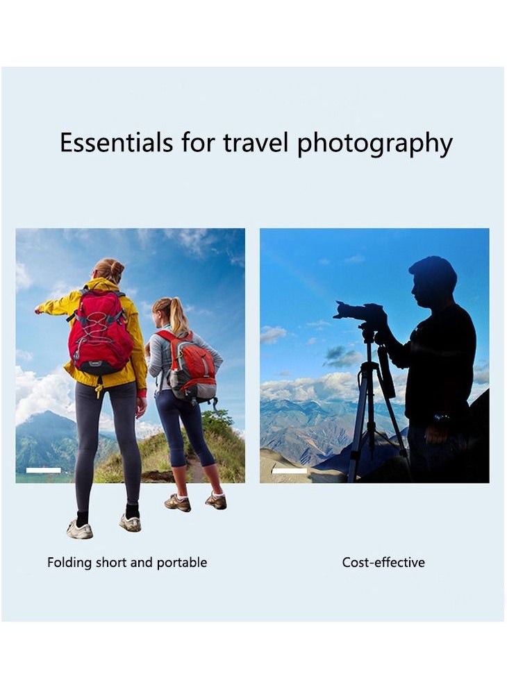 FlashHawk - Foldable Aluminum Tripod with Remote Control and Gimbal for Projector/DSLR Camera/Phone - Image 1