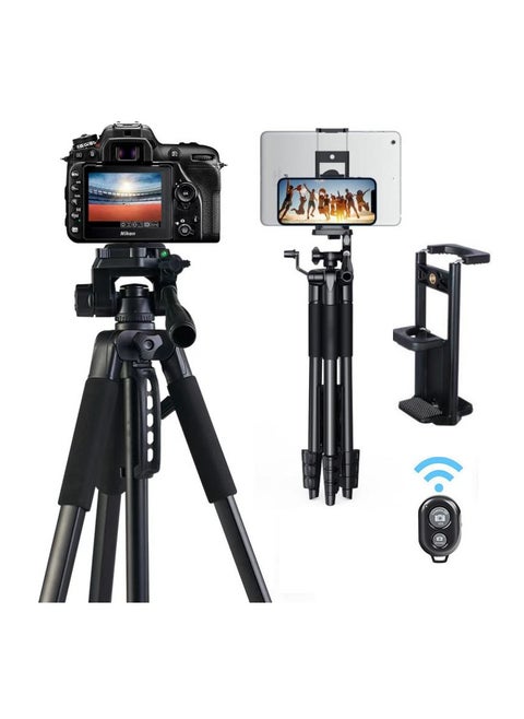 Foldable Aluminum Tripod with Remote Control and Gimbal for Projector/DSLR Camera/Phone