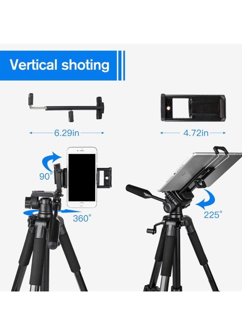 FlashHawk - Foldable Aluminum Tripod with Remote Control and Gimbal for Projector/DSLR Camera/Phone - Image 1