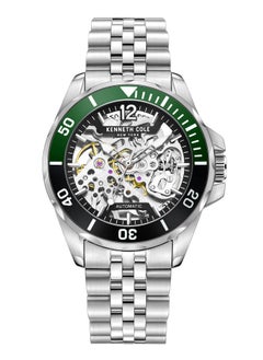 Kenneth Cole New York Kenneth Cole New York 43mm Automatic Men's Watch with Black Dial & Stainless Steel Bracelet  - Image 1