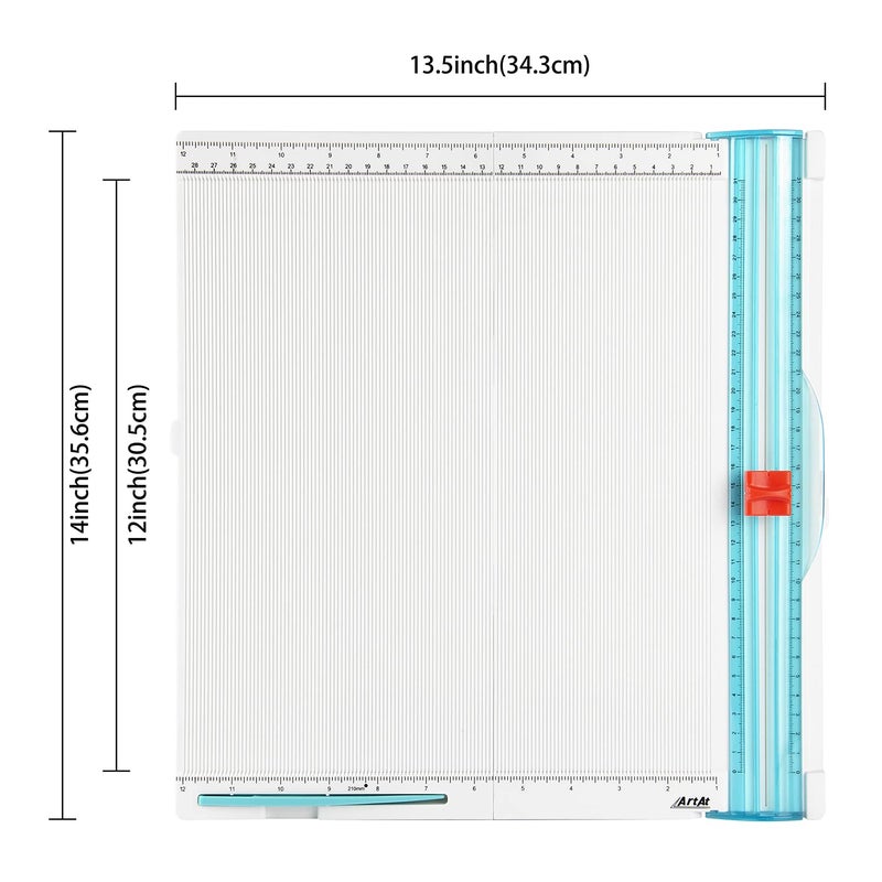 ArtAt Craft Paper Trimmer and Scoring Board: ArtAt 12 x 12inch Paper Trim Cutter Score Board Scoring Tool with Paper Folding, for Making Scrapbooking, crad, Coupons and Photo - Image 5