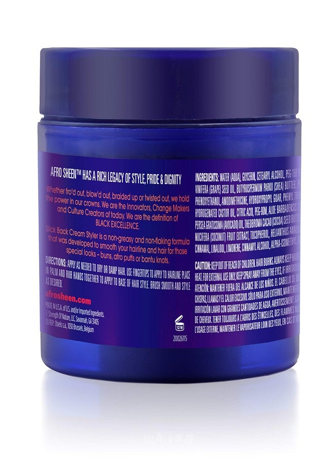 Afro Sheen Slick Back Cream Styler. Contains Shea Butter to smooth & holds. 6 Oz. - Image 3
