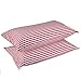 Rockcloud rockcloud Pillow Case Set 400 Thread Count 100% Cotton Standard Size 2pc, Red Stripe - Image 2