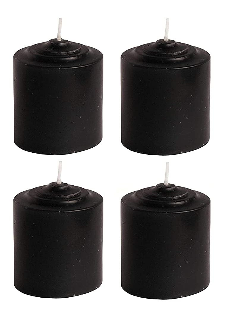 Pure Indian Candle Pure Indian Candle Handpourd Cinnamon Scented Black Wax Votive Candle PIC2019VC015 Pack of 4 Pcs Burn Time 10 Hrs 