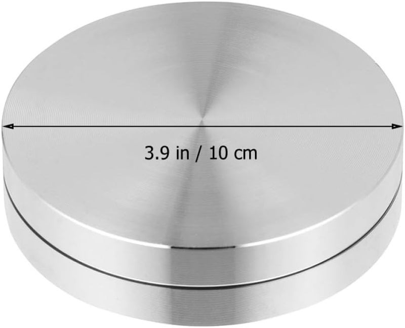 STAHAD Aluminum Alloy Turntable Bearing 100mm Round Rotating Tray Base Cake Decorating Stand Replacement Axle for Baking and Dining Table Use - Image 2