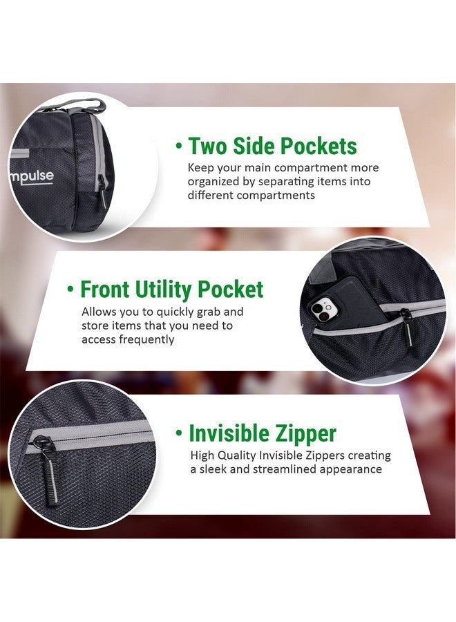 Vector X Gym Duffel 26L Sports Bag for Men and Women Polyester | Large Compartment | Front Utility Pocket | Mesh Side Pocket | Durable Base | Adjustable Shoulder Strap Travel Bag (Impulse, Grey) - Image 5