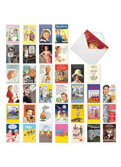 NobleWorks - 36 Assorted Funny Blank Cards Box Set With Envelopes, Mixed Humor Bulk Variety Pack - Just Because, Friendship For Men, Women (36 Designs, 1 Each) - Blank Expressions Ac9153Ocb-B1X36  - Image 1