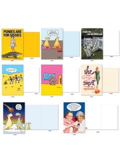NobleWorks - 36 Assorted Funny Blank Cards Box Set With Envelopes, Mixed Humor Bulk Variety Pack - Just Because, Friendship For Men, Women (36 Designs, 1 Each) - Blank Expressions Ac9153Ocb-B1X36  - Image 5