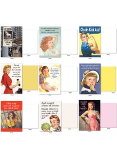 NobleWorks - 36 Assorted Funny Blank Cards Box Set With Envelopes, Mixed Humor Bulk Variety Pack - Just Because, Friendship For Men, Women (36 Designs, 1 Each) - Blank Expressions Ac9153Ocb-B1X36  - Image 2
